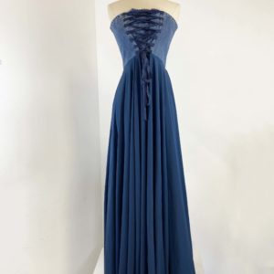 Denim a-line dress w/ corset top