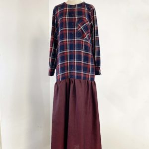 Grunge flannel/organza dress