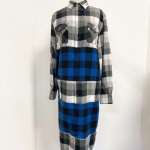 Long-line flannel cardigan/dress (2)