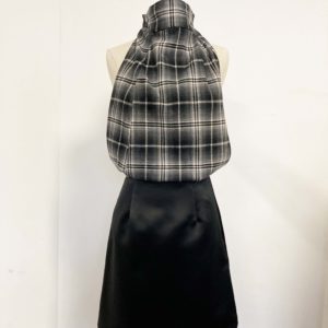 Satin/flannel mini dress