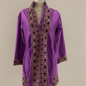 Royal Purple Embroidery Dress