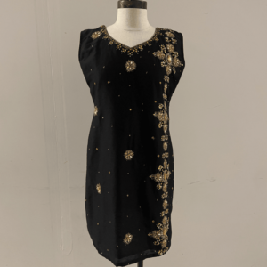 Jet Black & Embroidery Dress