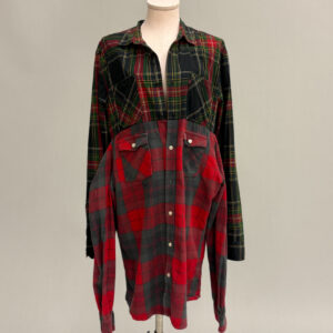 Red, Black and Green Plaid Mini Dress