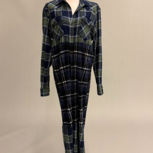 Navy and Green Plaid Duster